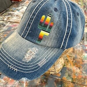 Denim Cactus hat